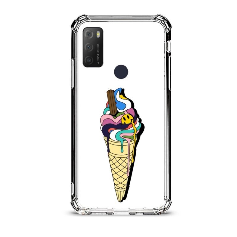 Ice cream θήκη διάφανη & σχέδιο  d1042 γιά Alcatel 1S 2021