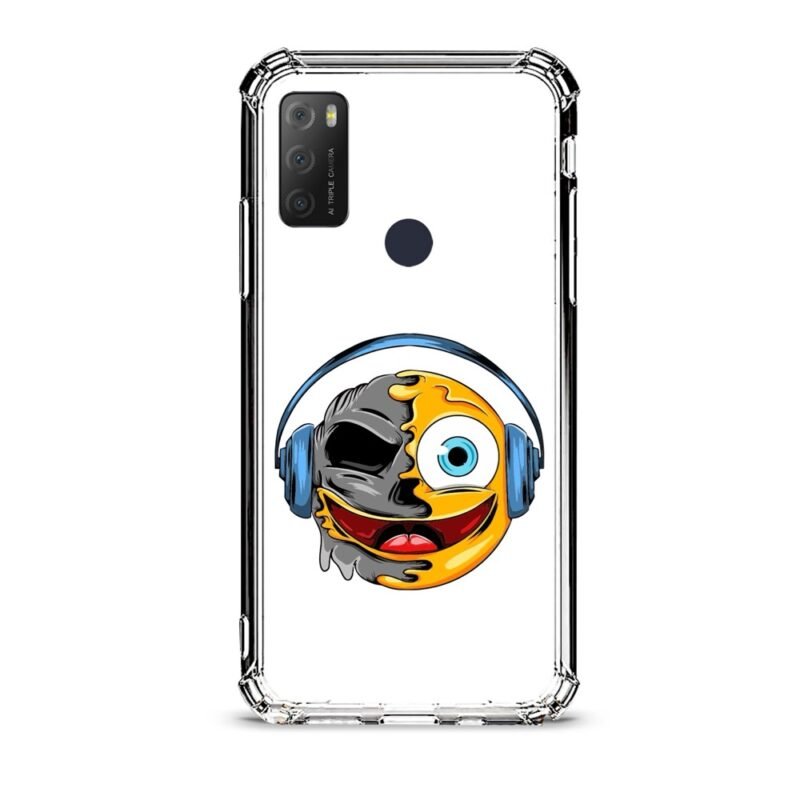 Smiley music θήκη διάφανη & σχέδιο  d1061 γιά Alcatel 1S 2021