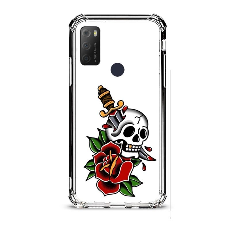 Sword skull θήκη διάφανη & σχέδιο  d1068 γιά Alcatel 1S 2021