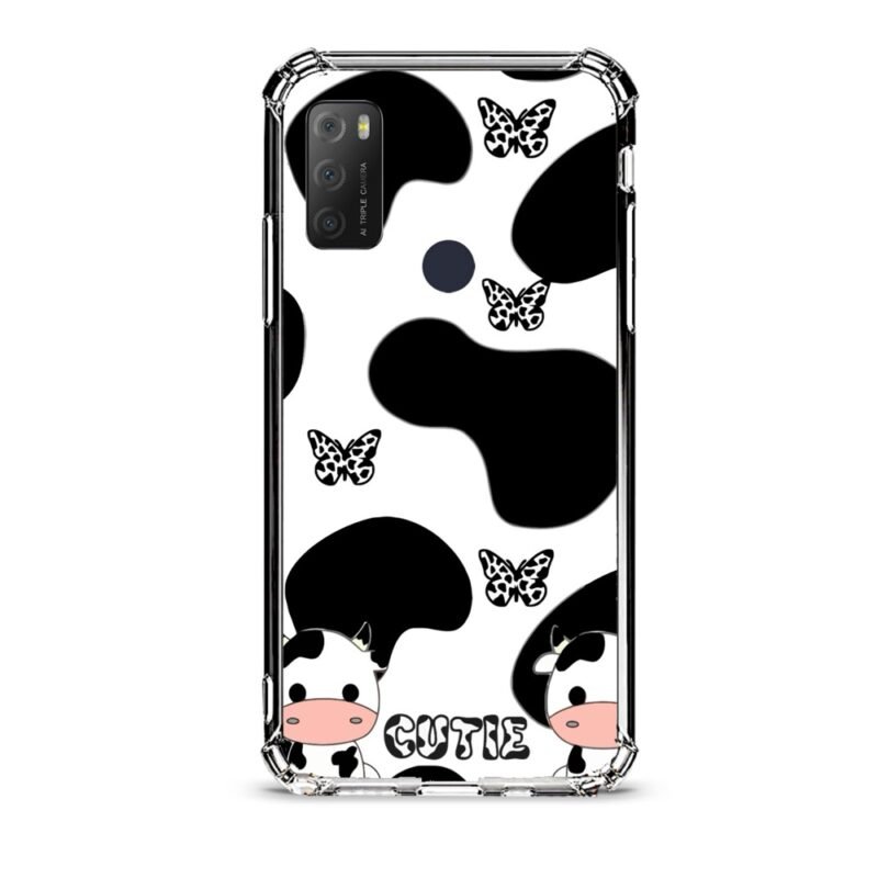 Cow print θήκη διάφανη & σχέδιο  d1077 γιά Alcatel 1S 2021
