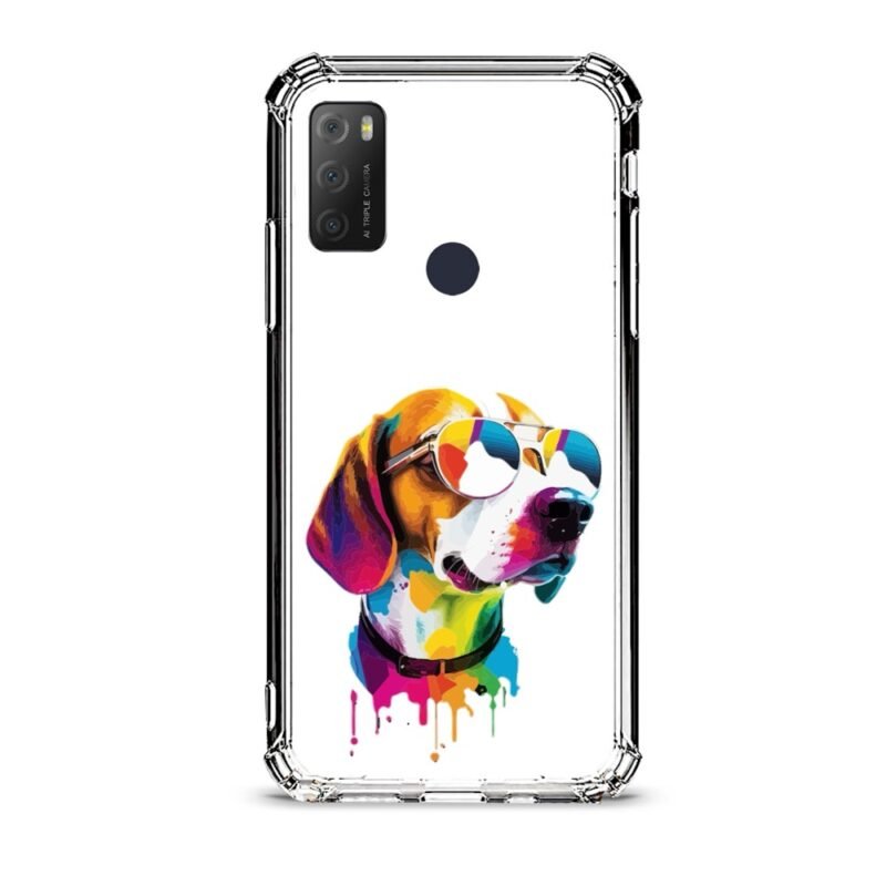Colorful dog θήκη διάφανη & σχέδιο  d1081 γιά Alcatel 1S 2021