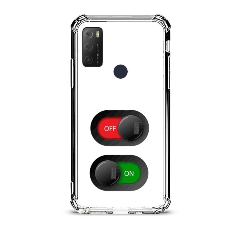 On off switch θήκη διάφανη & σχέδιο  d1082 γιά Alcatel 1S 2021