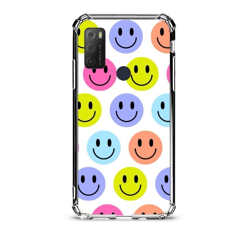 Smiley faces θήκη διάφανη & σχέδιο  d1088 γιά Alcatel 1S 2021