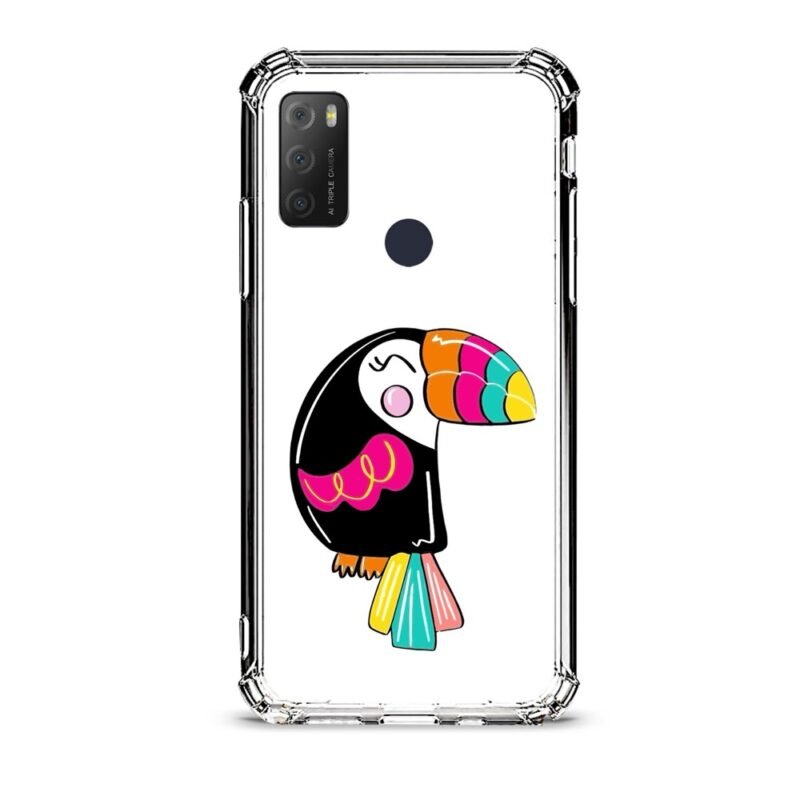 Colorful bird θήκη διάφανη & σχέδιο  d1093 γιά Alcatel 1S 2021