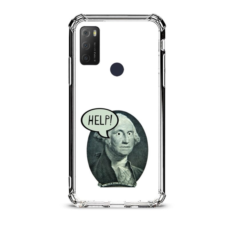 Washington help θήκη διάφανη & σχέδιο  d1112 γιά Alcatel 1S 2021