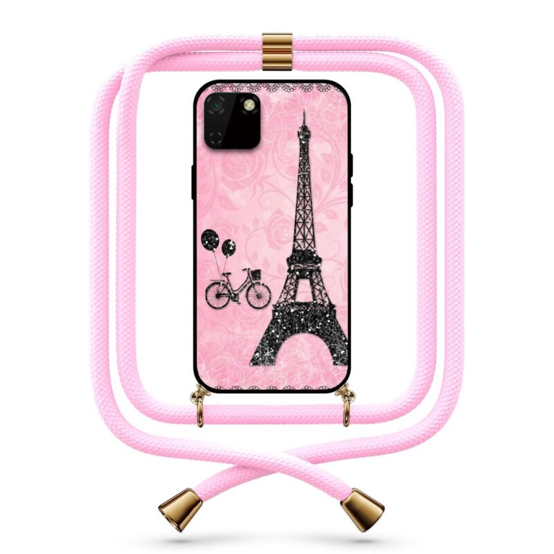 Eiffel tower θήκη με κορδόνι & σχέδιο 9780 για Huawei Y5P 2020