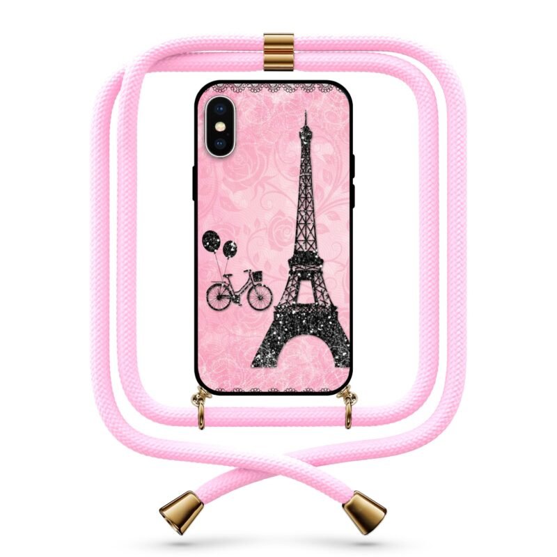 Eiffel tower θήκη κινητού με κορδόνι 9780 γιά iPhone X/XS
