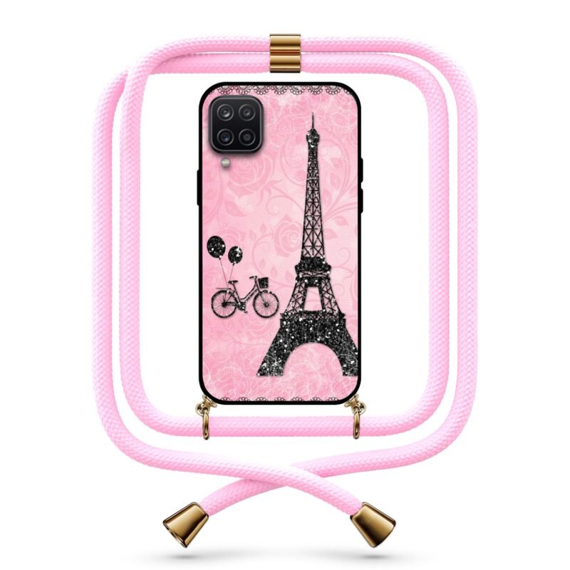 Eiffel tower θήκη με κορδόνι & σχέδιο 9780 για Galaxy A12