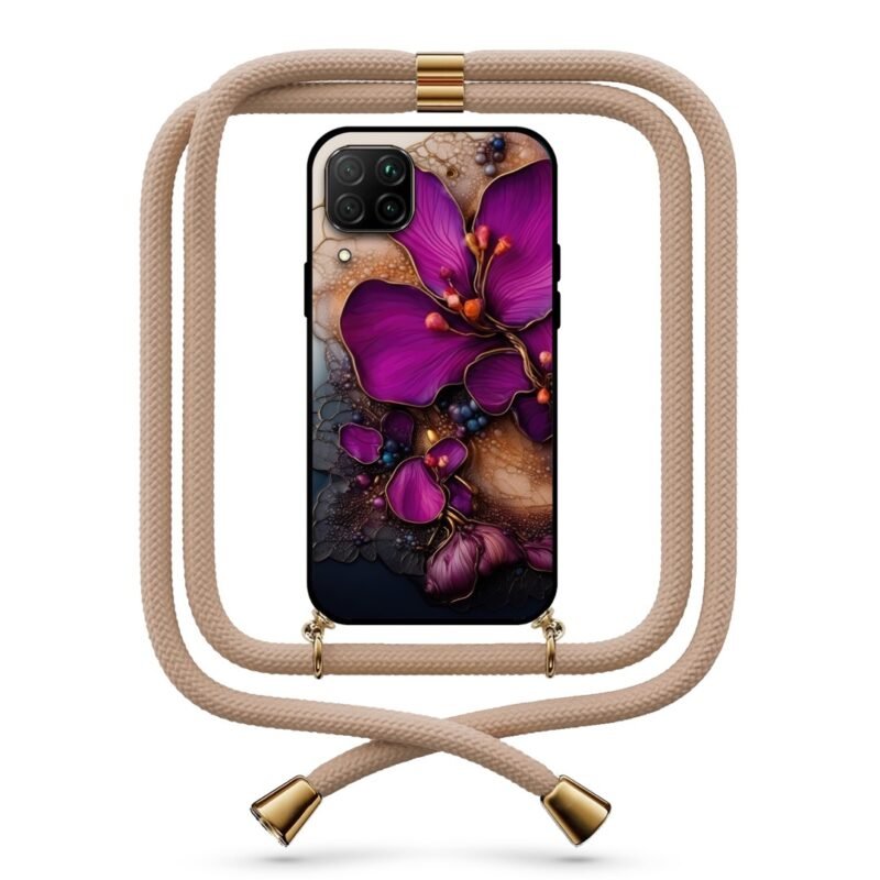 Flowers θήκη με κορδόνι & σχέδιο 9735 για Huawei P40 Lite