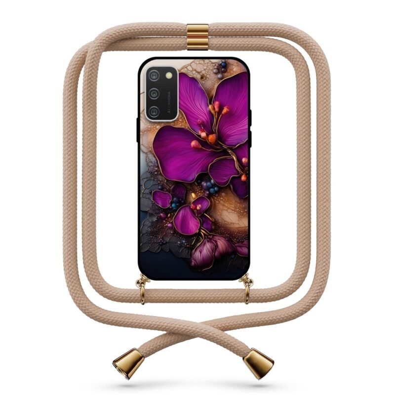Flowers θήκη με κορδόνι & σχέδιο 9735 για Galaxy A02S