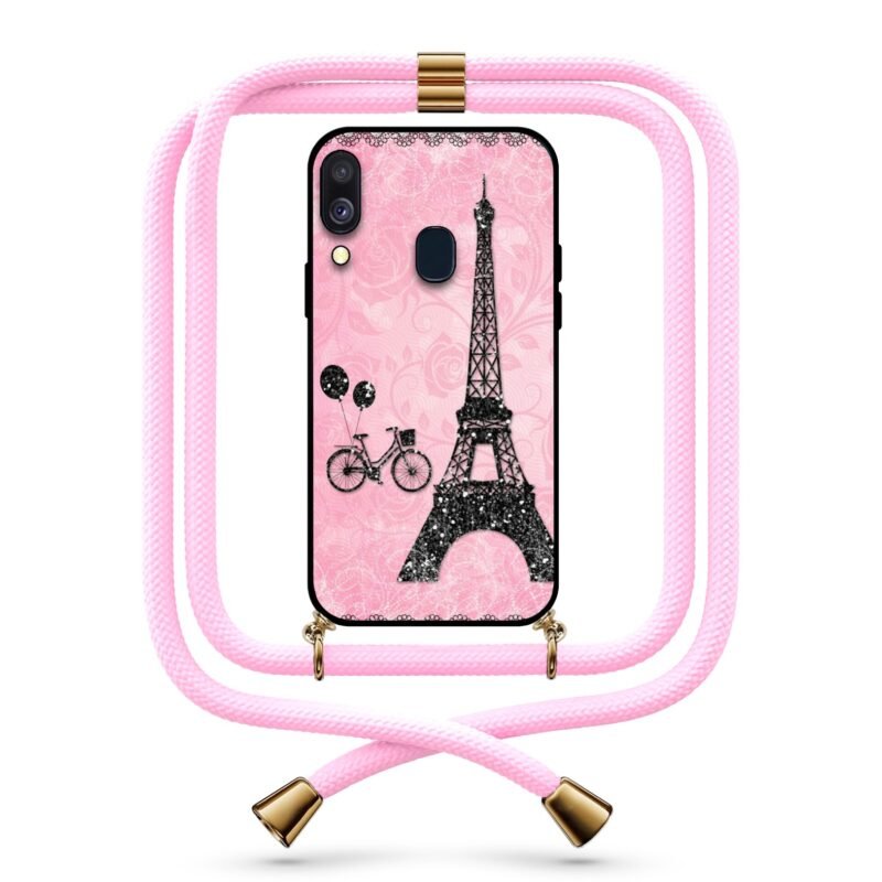 Eiffel tower θήκη με κορδόνι & σχέδιο 9780 για Galaxy A40