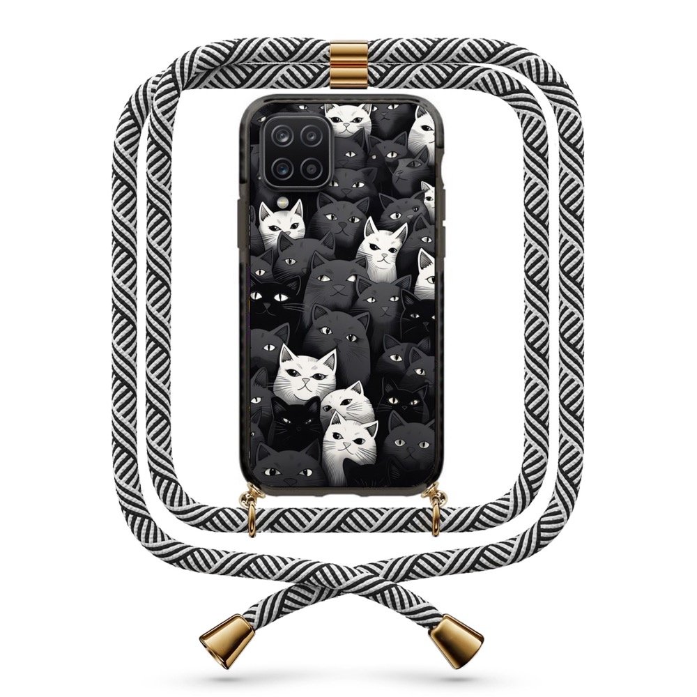 Cats θήκη με κορδόνι & σχέδιο 9861 για Galaxy A12