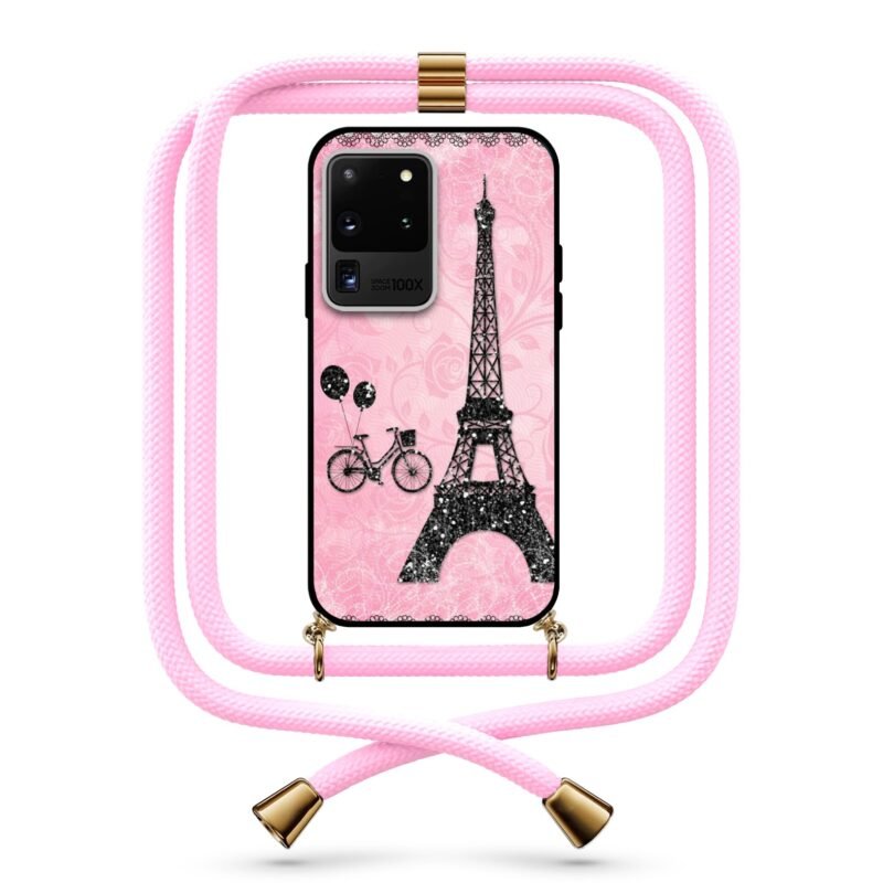 Eiffel tower θήκη με κορδόνι & σχέδιο 9780 για  Galaxy S20 Ultra