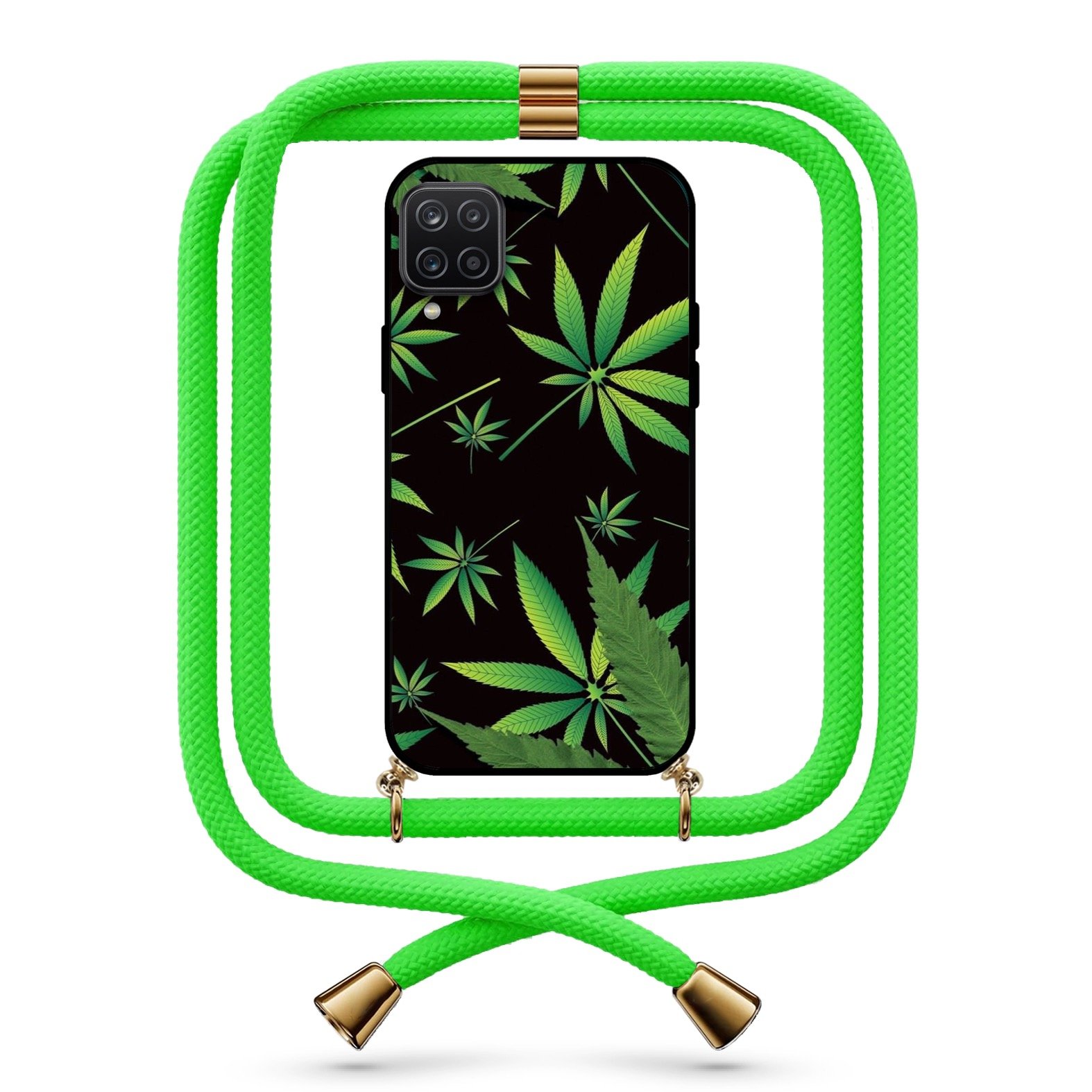 Weed θήκη με κορδόνι & σχέδιο 9781 για Galaxy A12