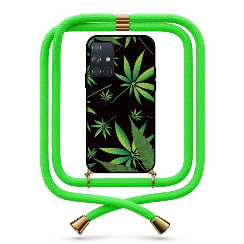 Weed θήκη με κορδόνι & σχέδιο 9781 για  Galaxy A71