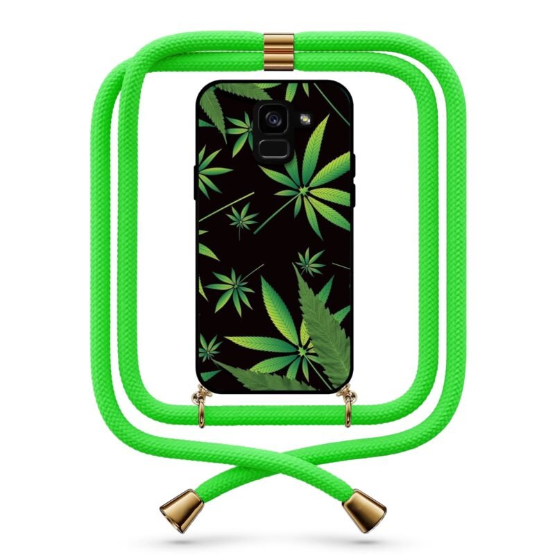 Weed θήκη με κορδόνι & σχέδιο 9781 για  Galaxy A8 Plus 2018