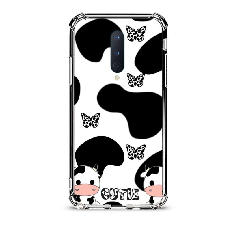 Cow print θήκη διάφανη & σχέδιο  d1077 γιά Oneplus 8