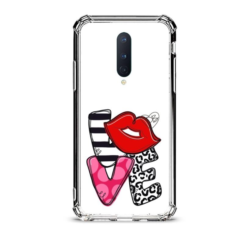 Love θήκη διάφανη & σχέδιο  d1097 γιά Oneplus 8