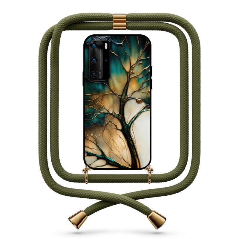 Tree abstract θήκη με κορδόνι & σχέδιο 9782 για Huawei P40 Pro