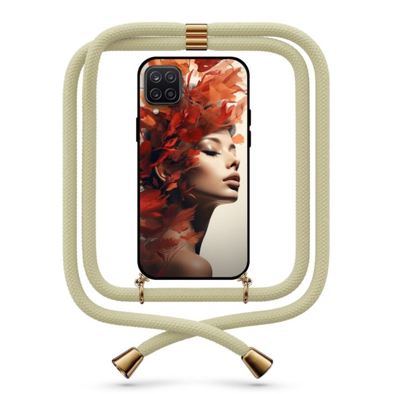 Flower girl θήκη με κορδόνι & σχέδιο 9737 για Galaxy A12