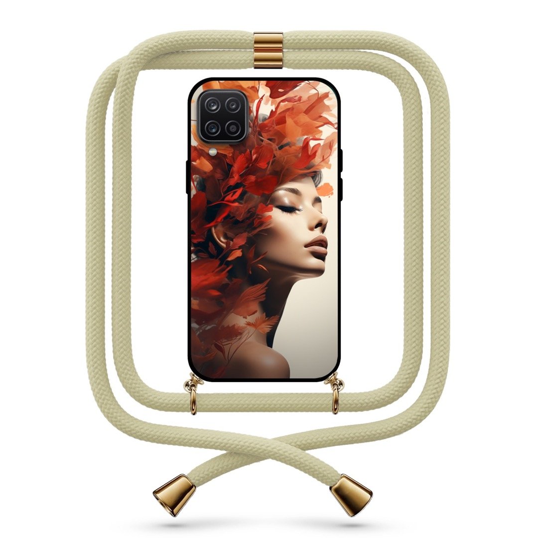 Flower girl θήκη με κορδόνι & σχέδιο 9737 για Galaxy A12