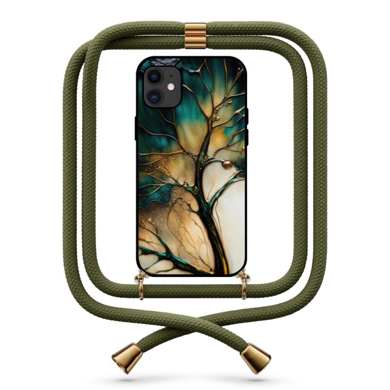 Tree abstract θήκη κινητού με κορδόνι 9782 γιά iPhone 12