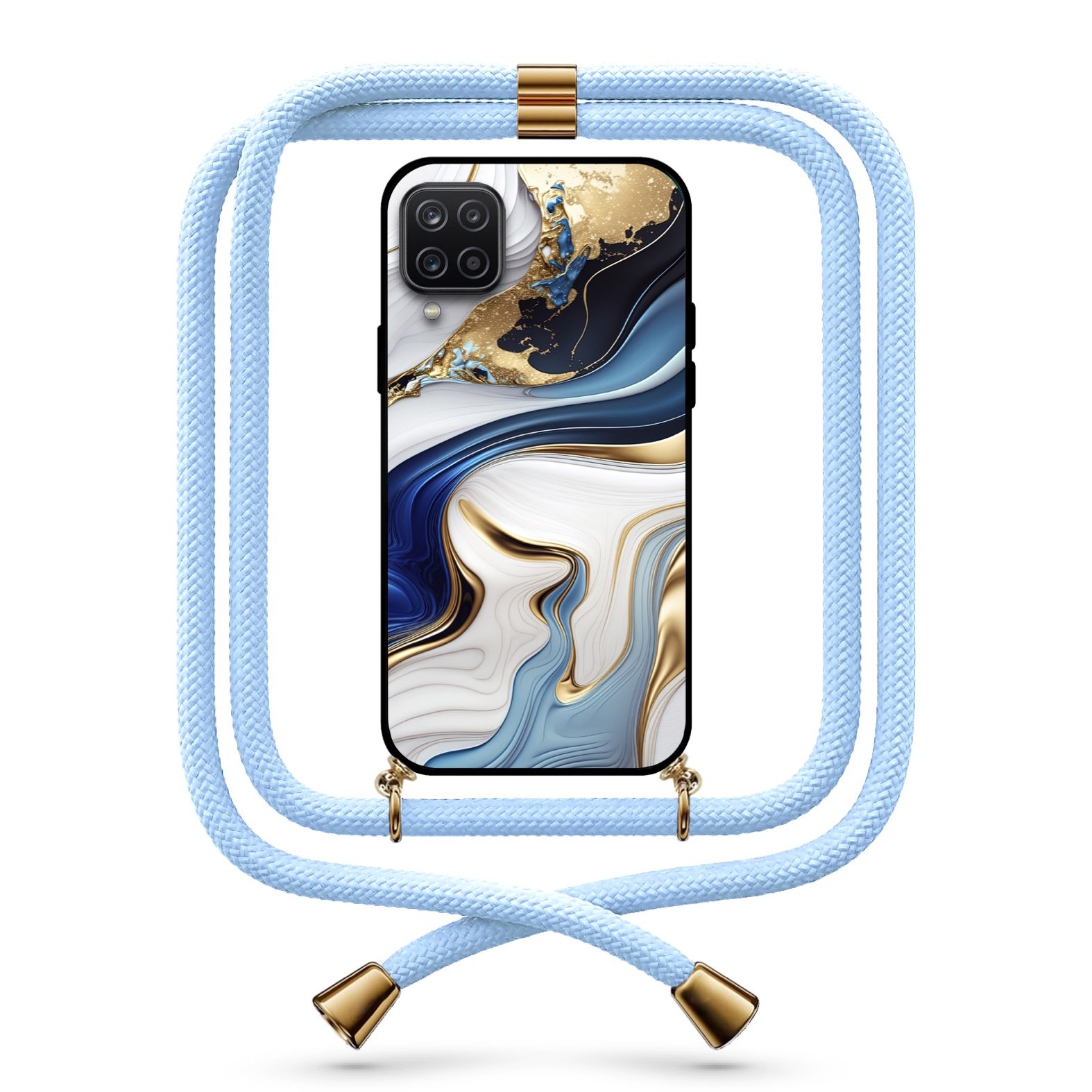 Liquid abstract θήκη με κορδόνι & σχέδιο 9783 για Galaxy A12