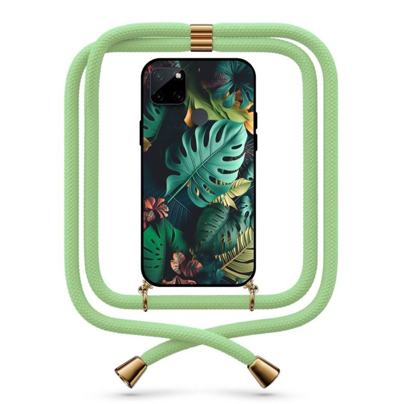 Jungle leaves θήκη με κορδόνι & σχέδιο 9738 για Realme C21Y
