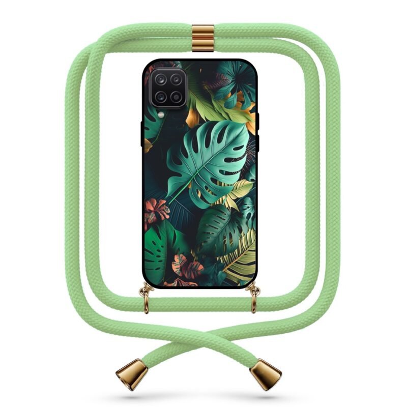 Jungle leaves θήκη με κορδόνι & σχέδιο 9738 για Galaxy A12