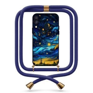 Starry Night θήκη με κορδόνι & σχέδιο 9712 για Galaxy A40