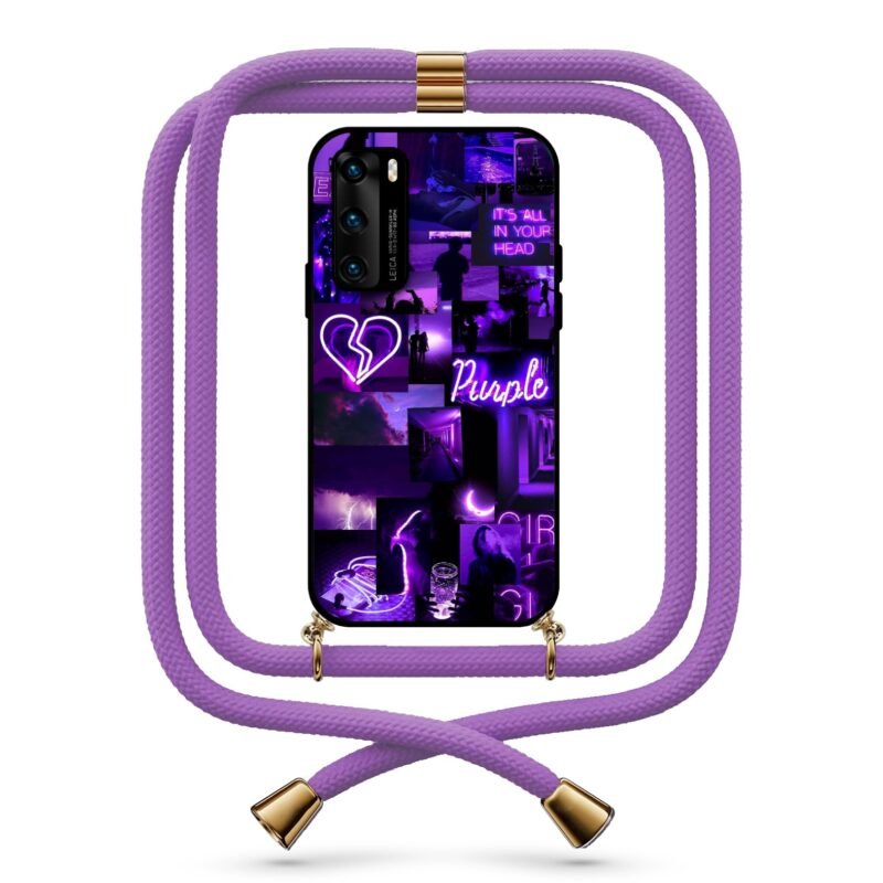 Neon quotes θήκη με κορδόνι & σχέδιο 9757 για Huawei P40