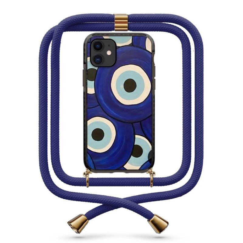 Evil eyes θήκη κινητού με κορδόνι 9838 γιά iPhone 12