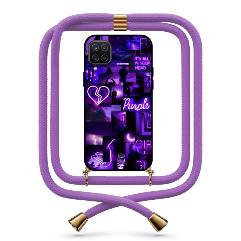 Neon quotes θήκη με κορδόνι & σχέδιο 9757 για Galaxy A12