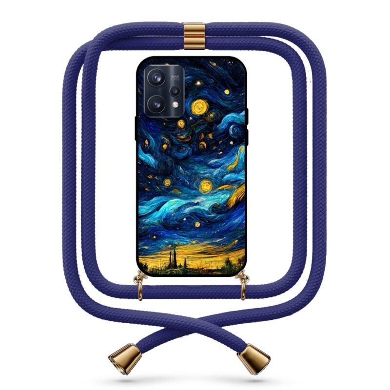 Starry Night θήκη με κορδόνι & σχέδιο 9712 για Realme 9 Pro Plus