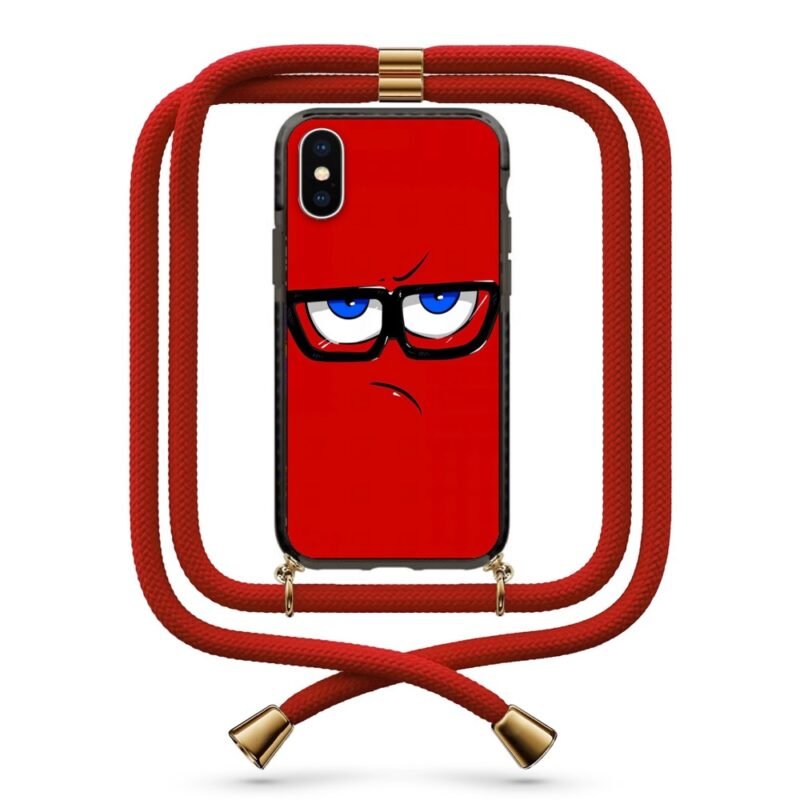 Nerdy face θήκη κινητού με κορδόνι 9865 γιά iPhone X/XS