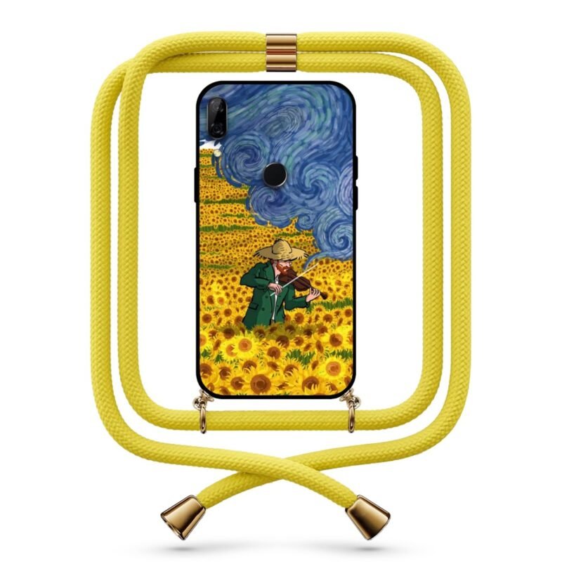 Van Gogh violin θήκη με κορδόνι & σχέδιο 9739 για Huawei P Smart Z