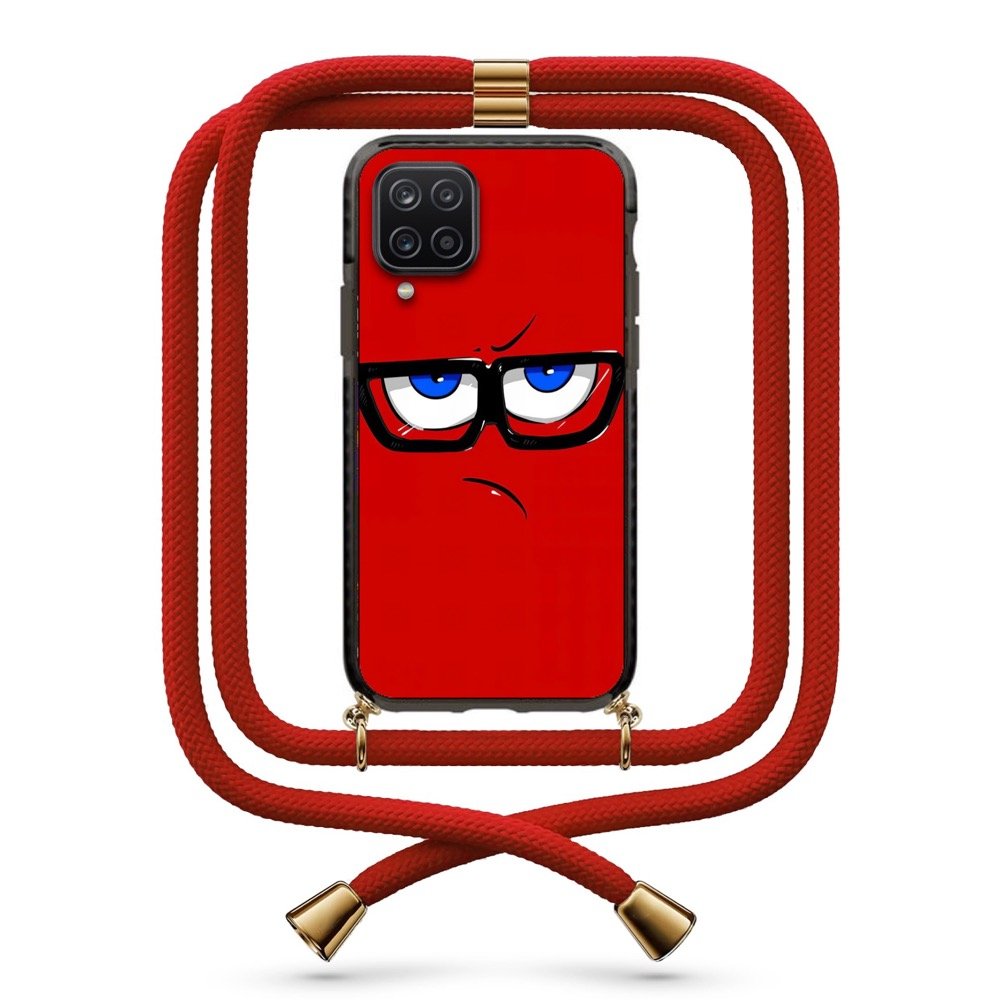 Nerdy face θήκη με κορδόνι & σχέδιο 9865 για Galaxy A12