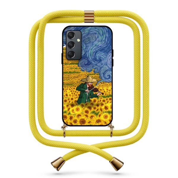 Van Gogh violin θήκη με κορδόνι & σχέδιο 9739 για Galaxy A55