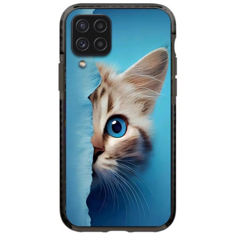 Half cat face θήκη κινητού 91932 γιά Galaxy A22 4G