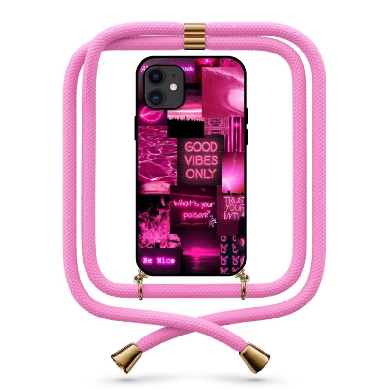 Neon quotes θήκη κινητού με κορδόνι 9741 γιά iPhone 12