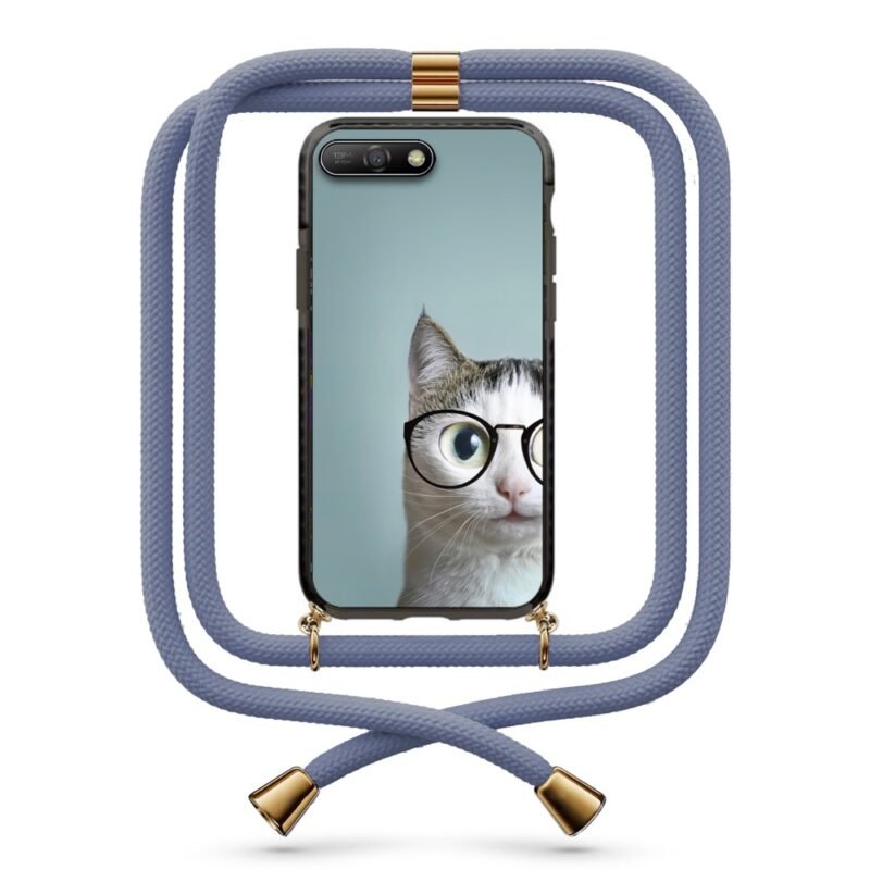 Cat glasses θήκη με κορδόνι & σχέδιο 9868 για Huawei Y6 2018