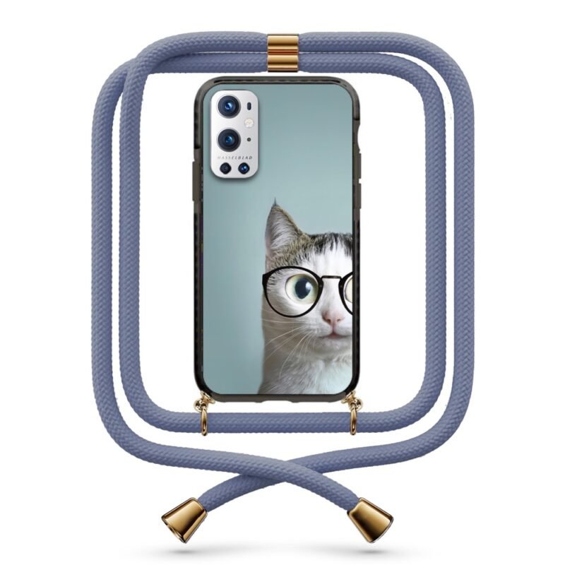Cat glasses θήκη με κορδόνι & σχέδιο 9868 για Oneplus 9