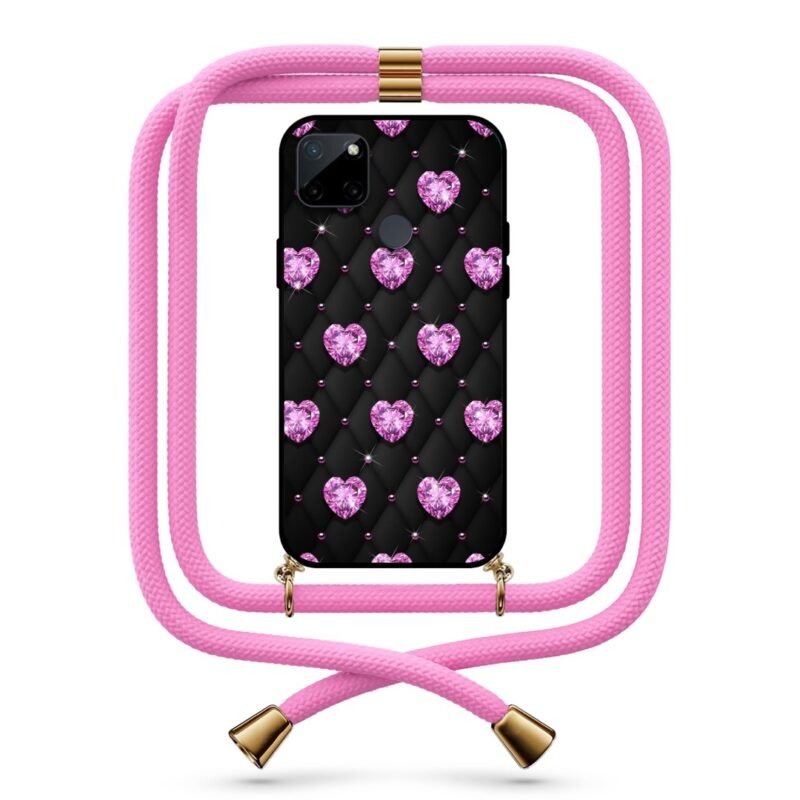 Diamond hearts θήκη με κορδόνι & σχέδιο 9742 για Realme C21Y