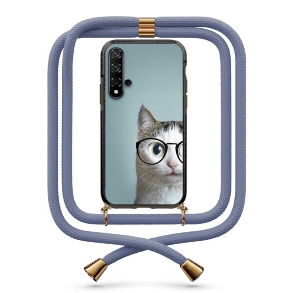 Cat glasses θήκη με κορδόνι & σχέδιο 9868 για Huawei Nova 5T