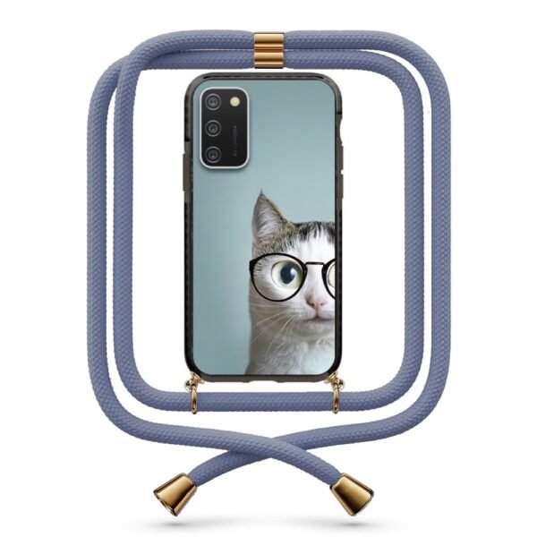 Cat glasses θήκη με κορδόνι & σχέδιο 9868 για Galaxy A02S