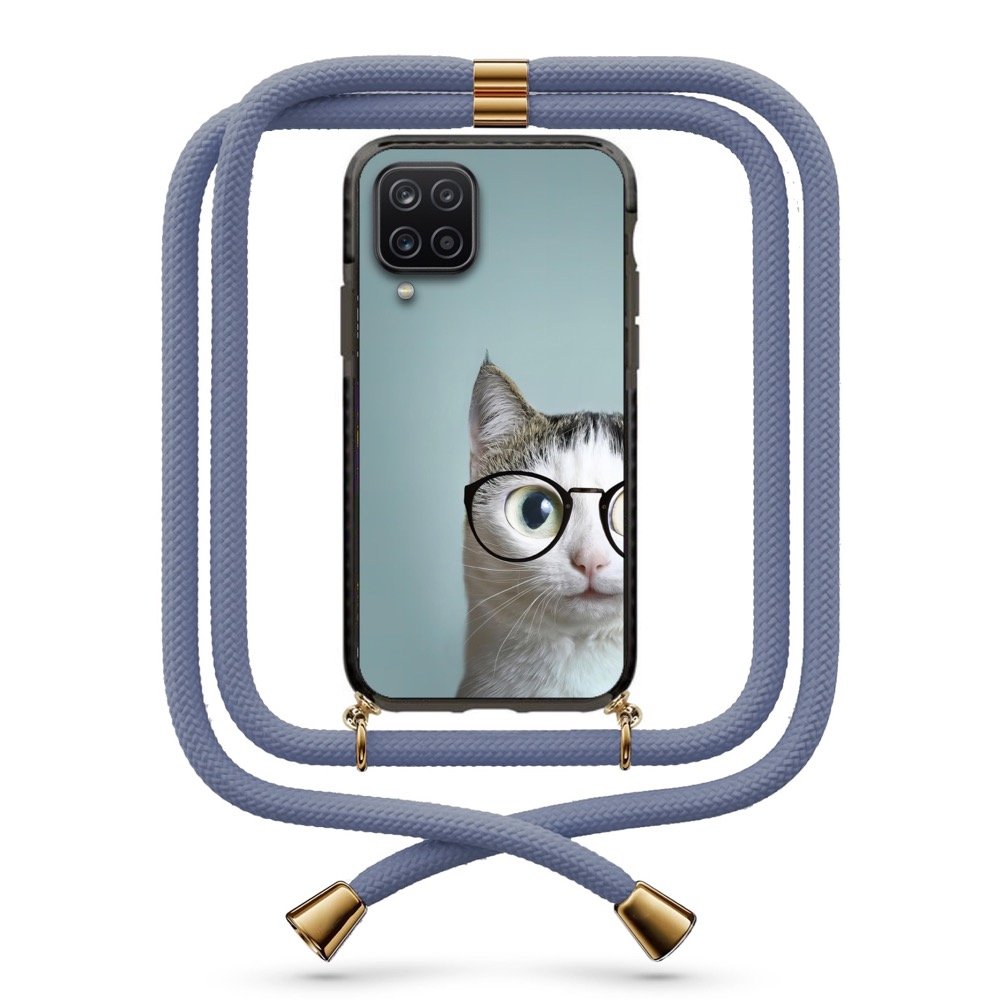 Cat glasses θήκη με κορδόνι & σχέδιο 9868 για Galaxy A12