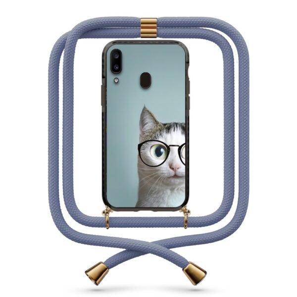 Cat glasses θήκη με κορδόνι & σχέδιο 9868 για Galaxy A20e