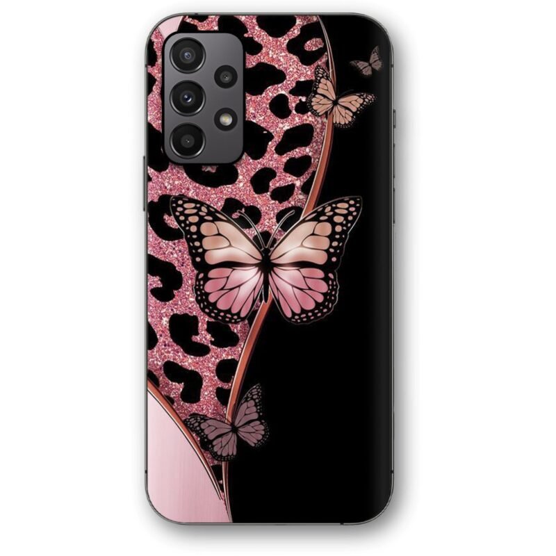 Leapard print butterfly θήκη κινητού 91197 για Galaxy A23