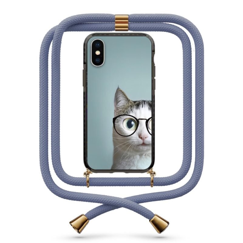 Cat glasses θήκη κινητού με κορδόνι 9868 γιά iPhone X/XS
