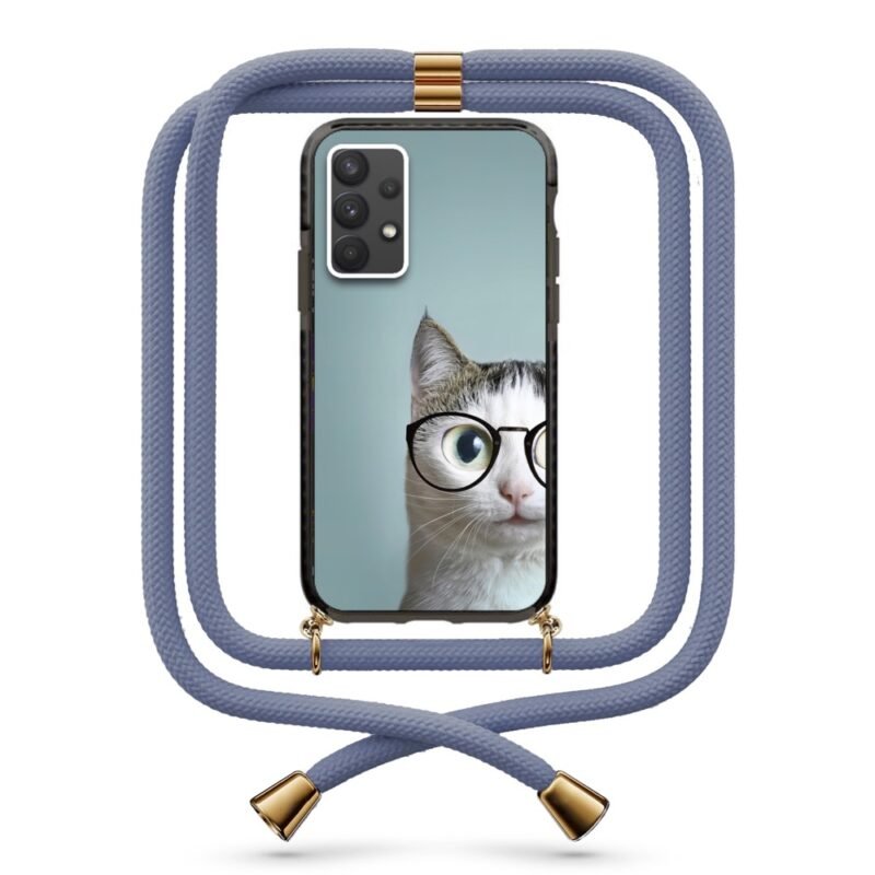 Cat glasses θήκη με κορδόνι & σχέδιο 9868 για Galaxy A32 4G